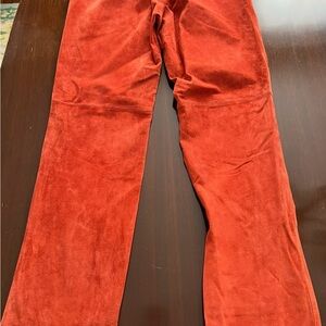 Bernardo Red Suede Detail